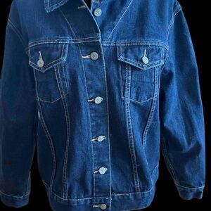 Newly custom designed Arizona Heavy Denim Jean Jacket Sz XL Embroidered